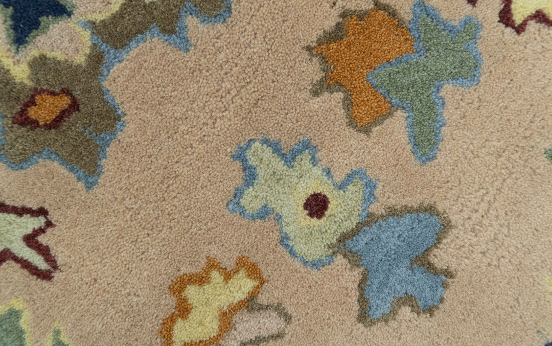 Quick Ship 2x3 Hand Tufted Modern Oushak Peach And Rust Wool Rug - The Rug Decor