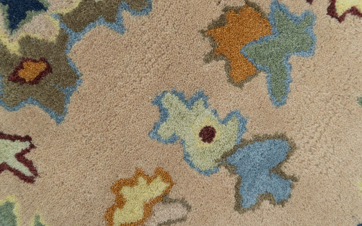 Quick Ship 2x3 Hand Tufted Modern Oushak Peach And Rust Wool Rug - The Rug Decor