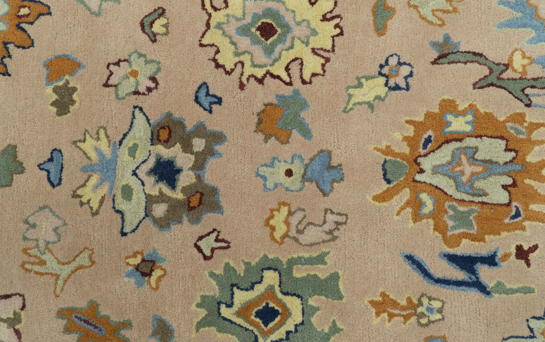 Quick Ship 2x3 Hand Tufted Modern Oushak Peach And Rust Wool Rug - The Rug Decor