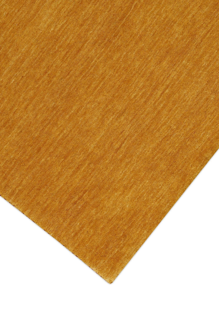 Quick Ship 5x7 Modern Solid Gold Hand Loomed Wool Rug - The Rug Decor