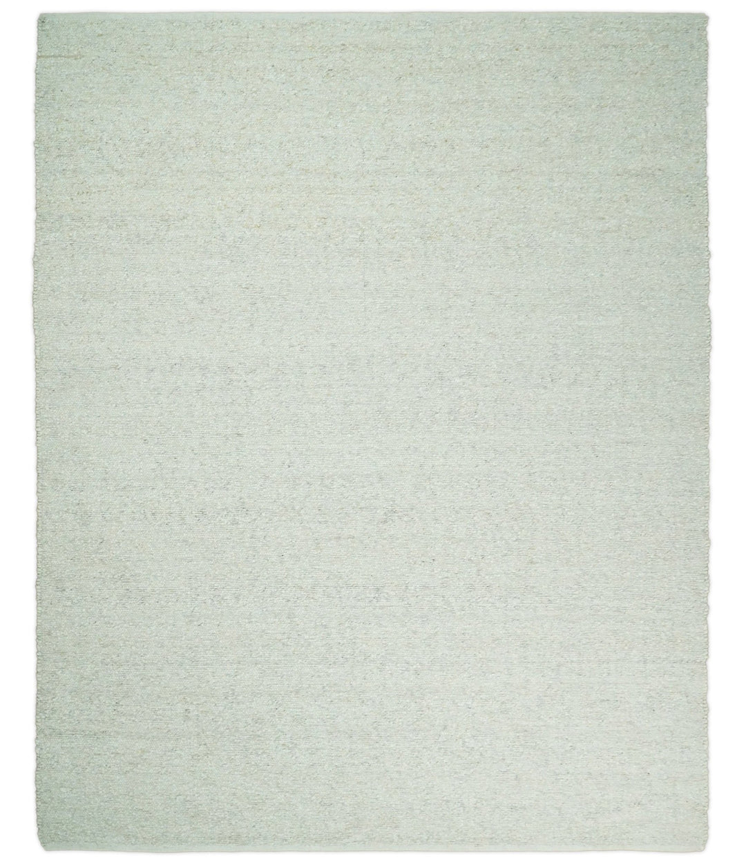Quick Ship 6x9 Modern Solid Design White Hand Loom Wool Rug - The Rug Decor