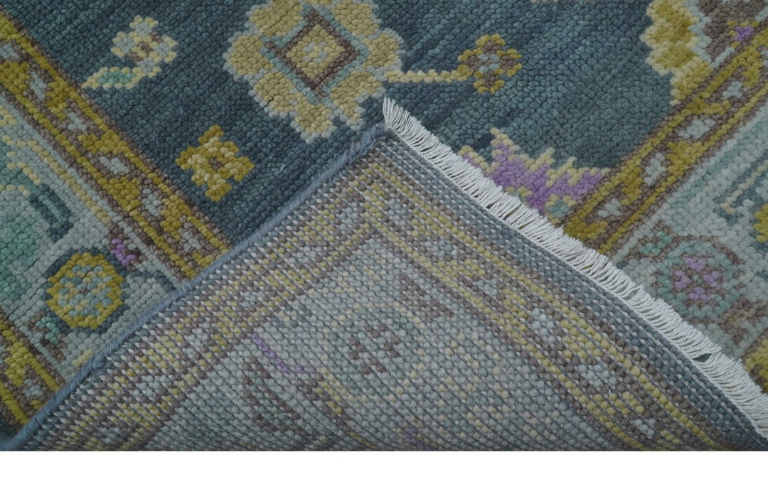 Quick Ship Hand Knotted 4x6 Charcoal And Brown Wool Rug - The Rug Decor