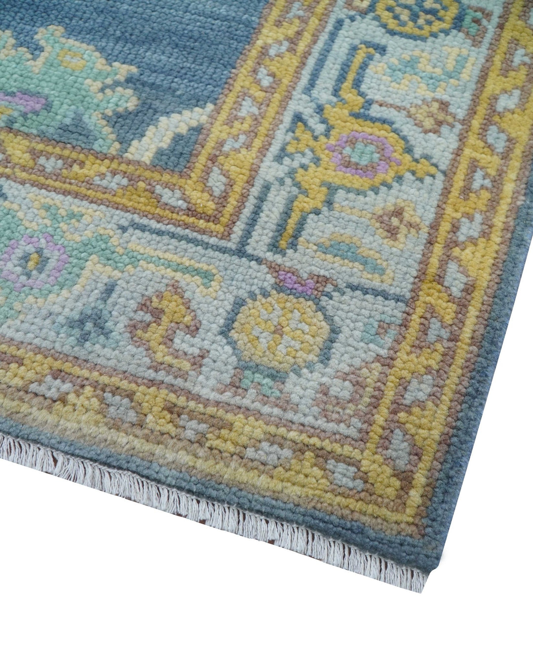 Quick Ship Hand Knotted 4x6 Charcoal And Brown Wool Rug - The Rug Decor