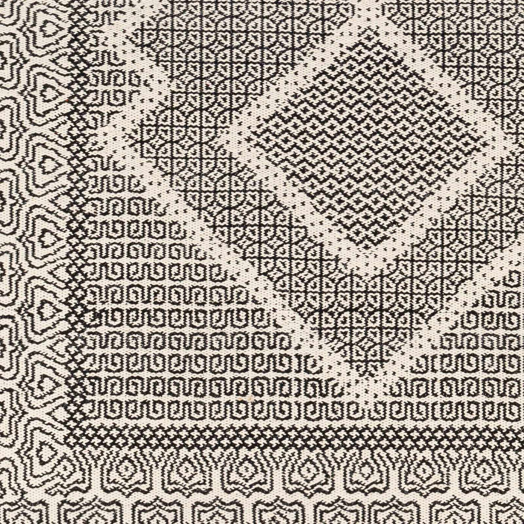 Rach Contemporary Black And Ivory Area Rug - The Rug Decor