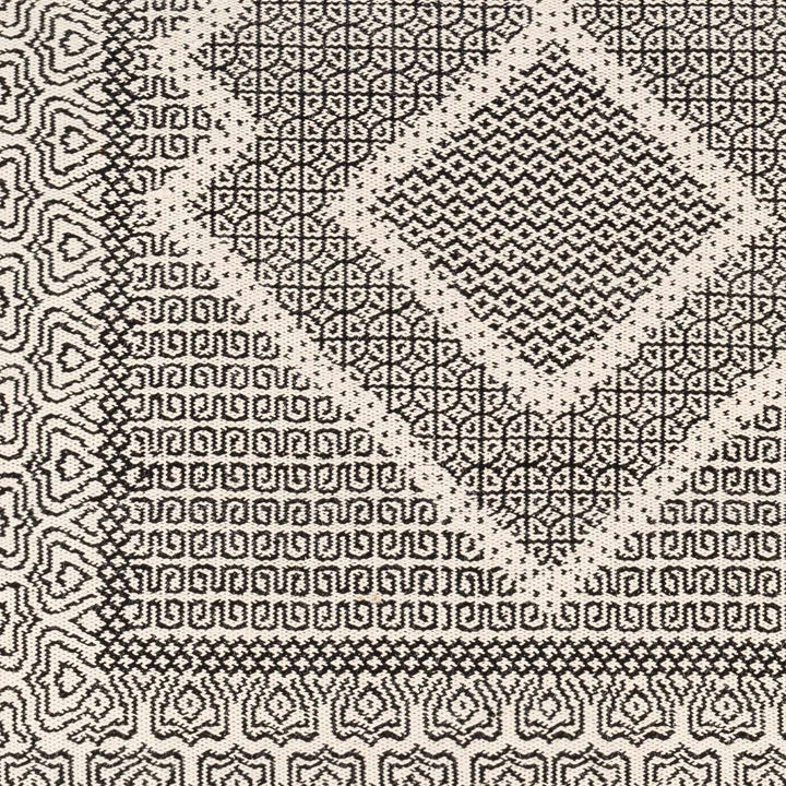 Rach Contemporary Black And Ivory Area Rug