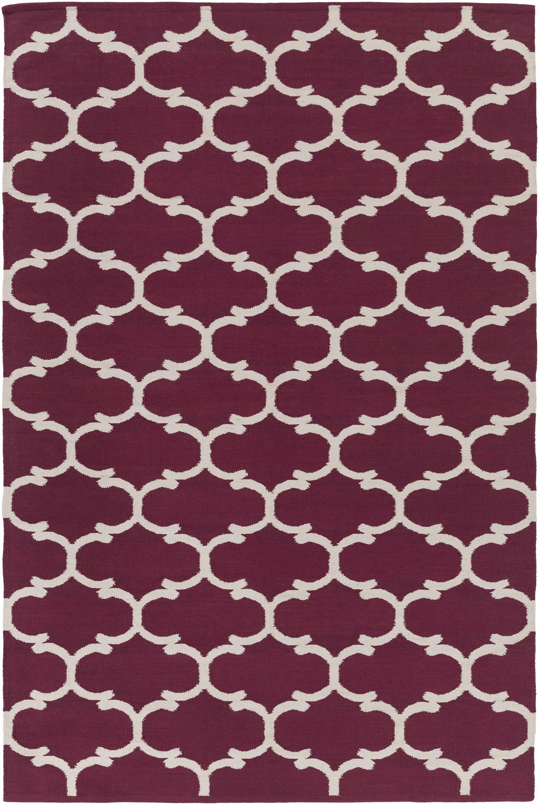 Racine Contemporary Geometrical Purple Hand Woven Area Carpet