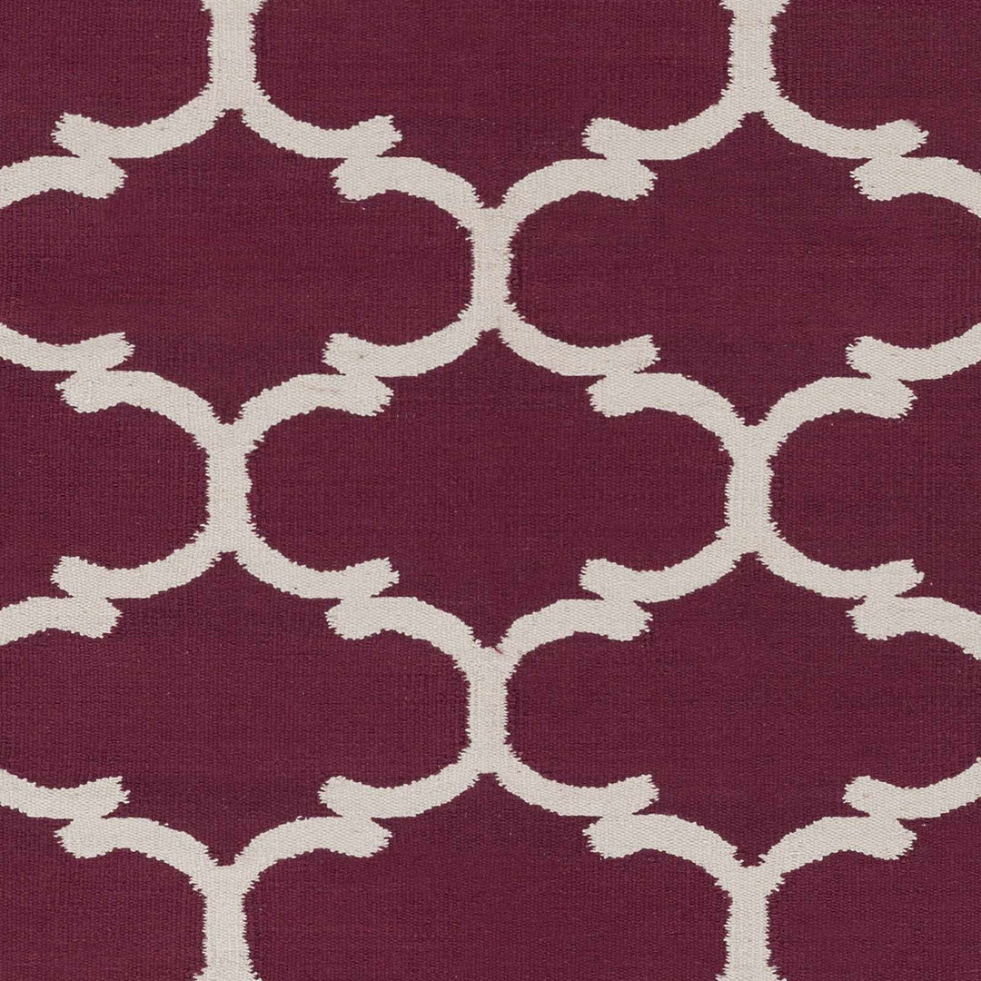 Racine Contemporary Geometrical Purple Hand Woven Area Carpet