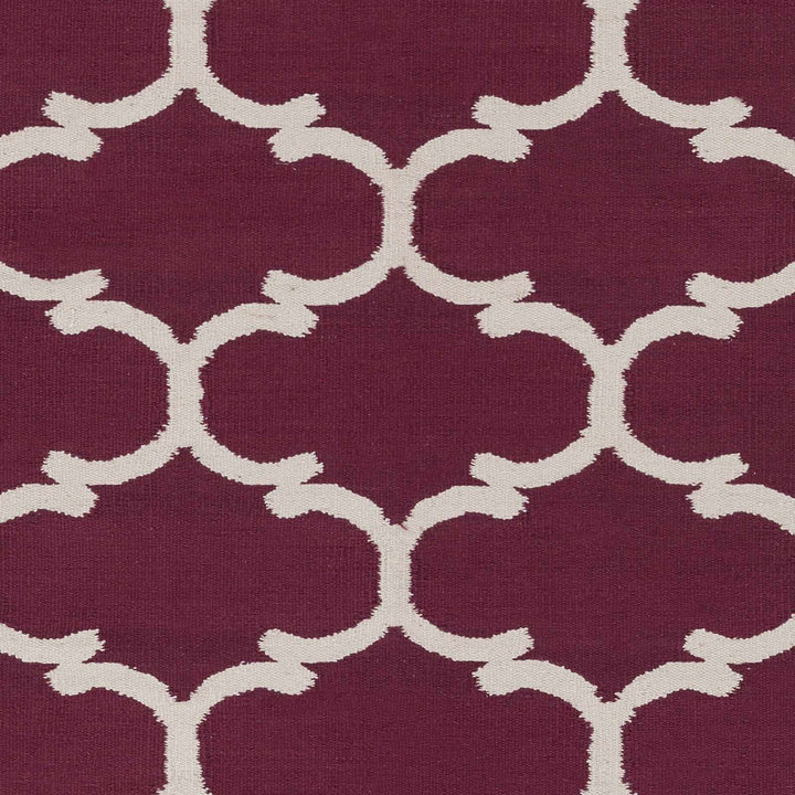 Racine Contemporary Geometrical Purple Hand Woven Area Carpet
