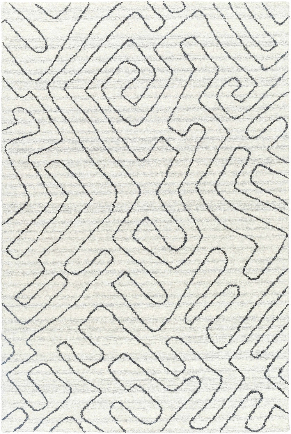 Raffi Ivory Contemporary and Tufted Wool Area Rug - The Rug Decor