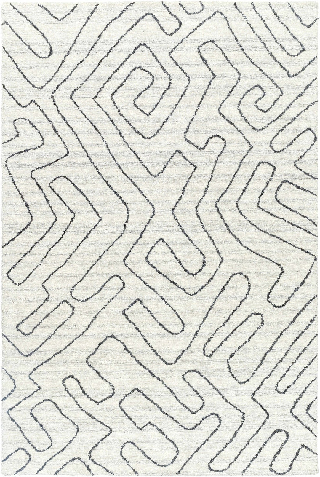 Raffi Ivory Contemporary and Tufted Wool Area Rug - The Rug Decor