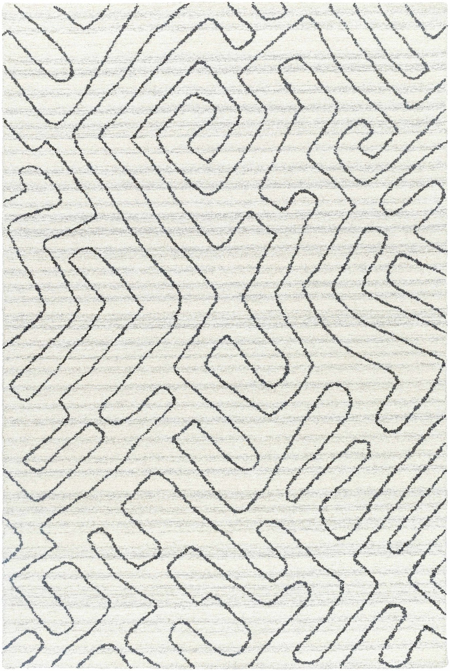 Raffi Ivory Contemporary and Tufted Wool Area Rug - The Rug Decor