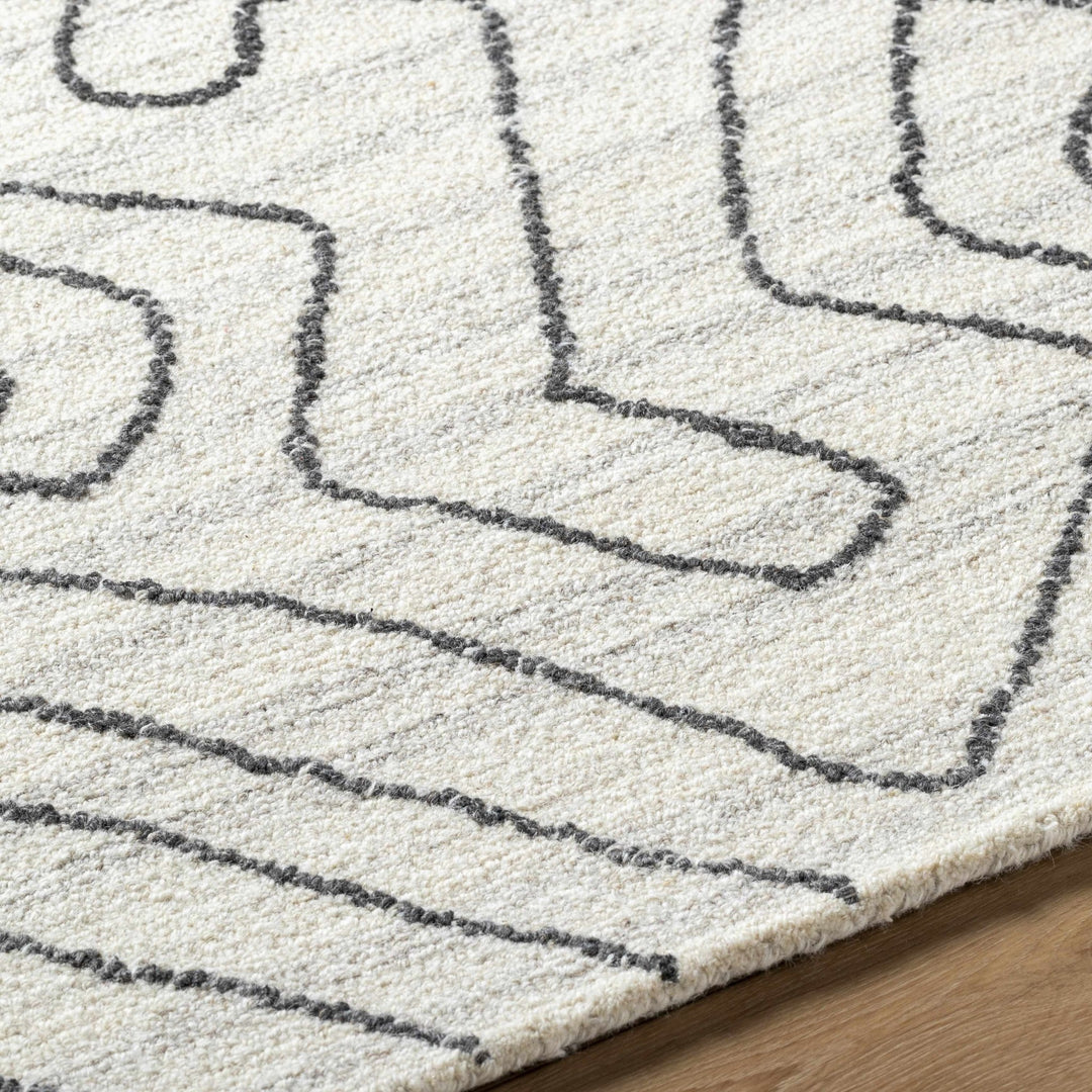 Raffi Ivory Contemporary and Tufted Wool Area Rug - The Rug Decor
