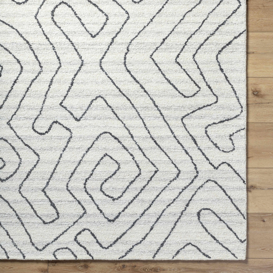 Raffi Ivory Contemporary and Tufted Wool Area Rug - The Rug Decor