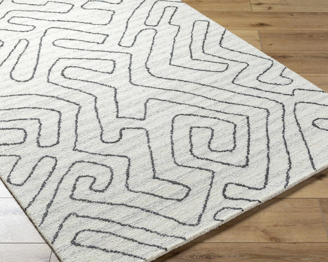 Raffi Ivory Contemporary and Tufted Wool Area Rug - The Rug Decor