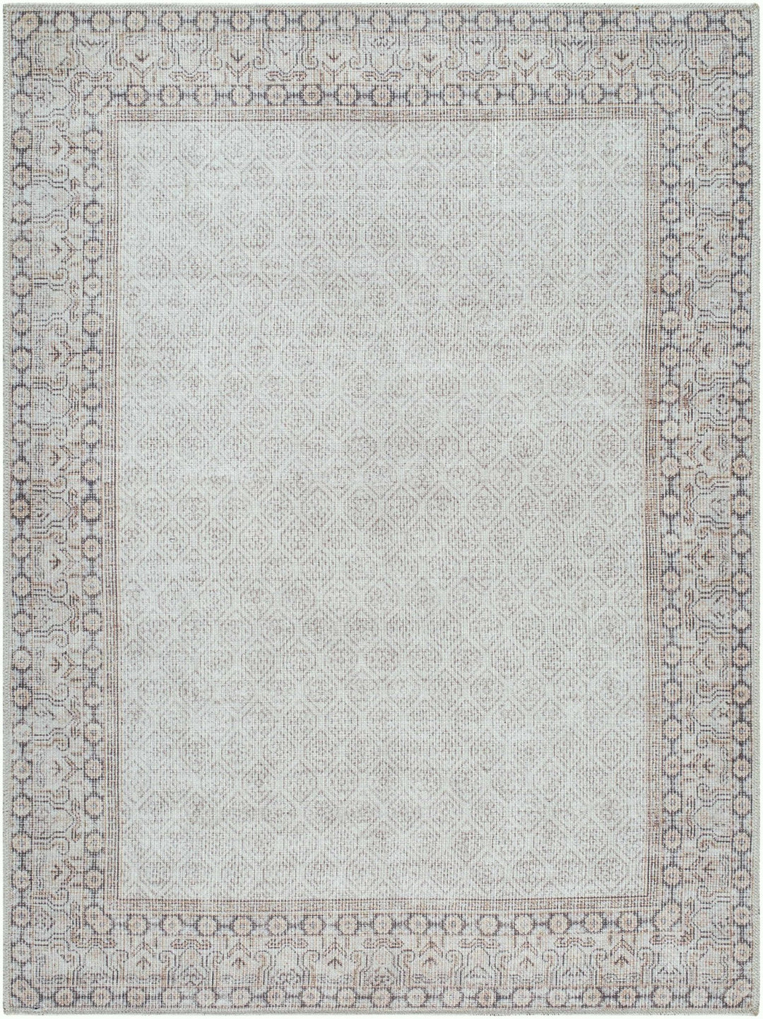 Rainier Traditional Style Beige Washable Rug - The Rug Decor
