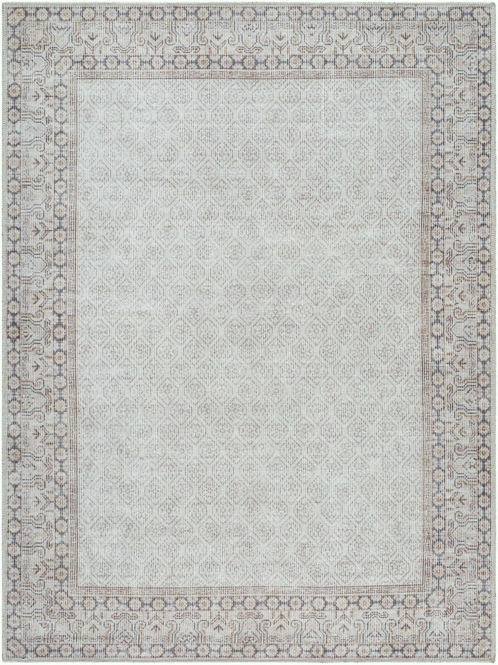 Rainier Traditional Style Beige Washable Rug - The Rug Decor