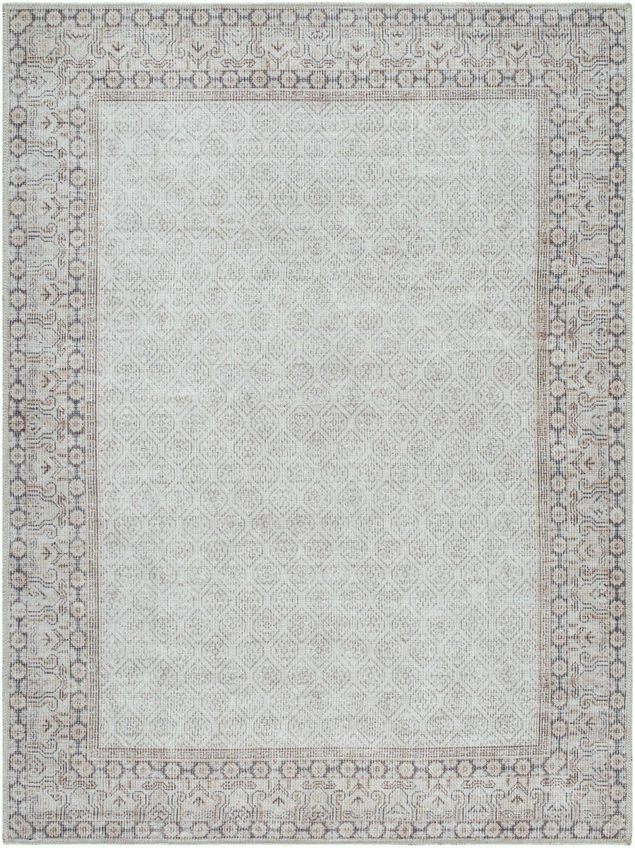 Rainier Traditional Style Beige Washable Rug - The Rug Decor
