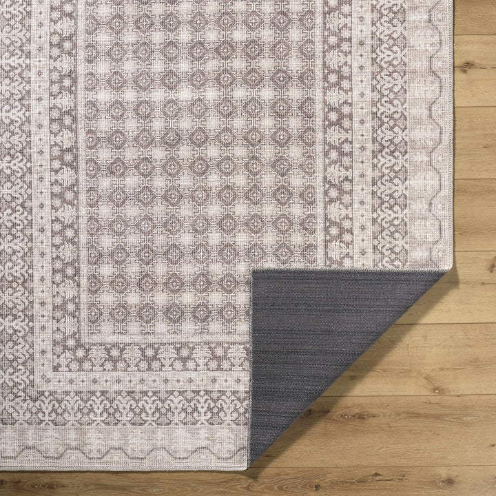 Rainier Traditional Style Brown Washable Rug - The Rug Decor