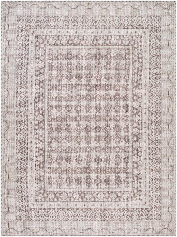 Rainier Traditional Style Brown Washable Rug - The Rug Decor