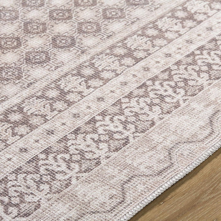 Rainier Traditional Style Brown Washable Rug - The Rug Decor