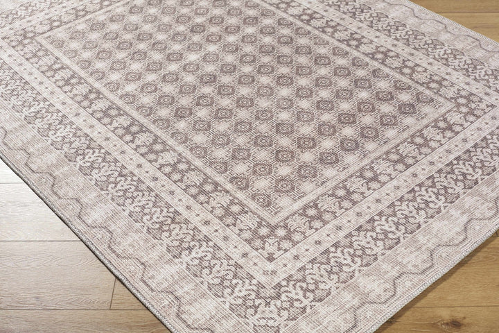 Rainier Traditional Style Brown Washable Rug - The Rug Decor