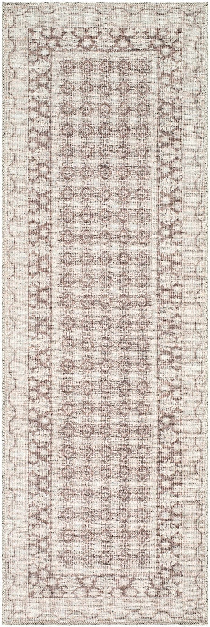 Rainier Traditional Style Brown Washable Rug - The Rug Decor