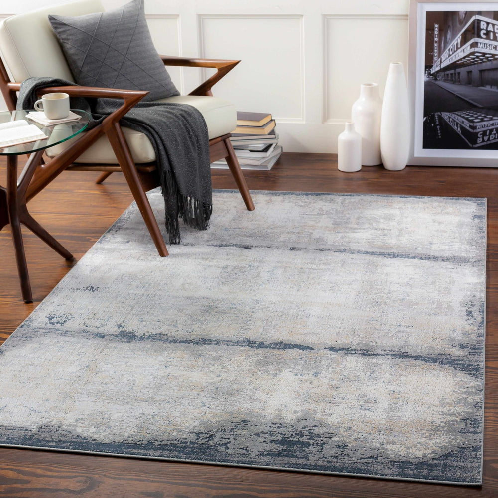 Rainworth Modern Abstract Design Gray And Charcoal Area Rug - The Rug Decor