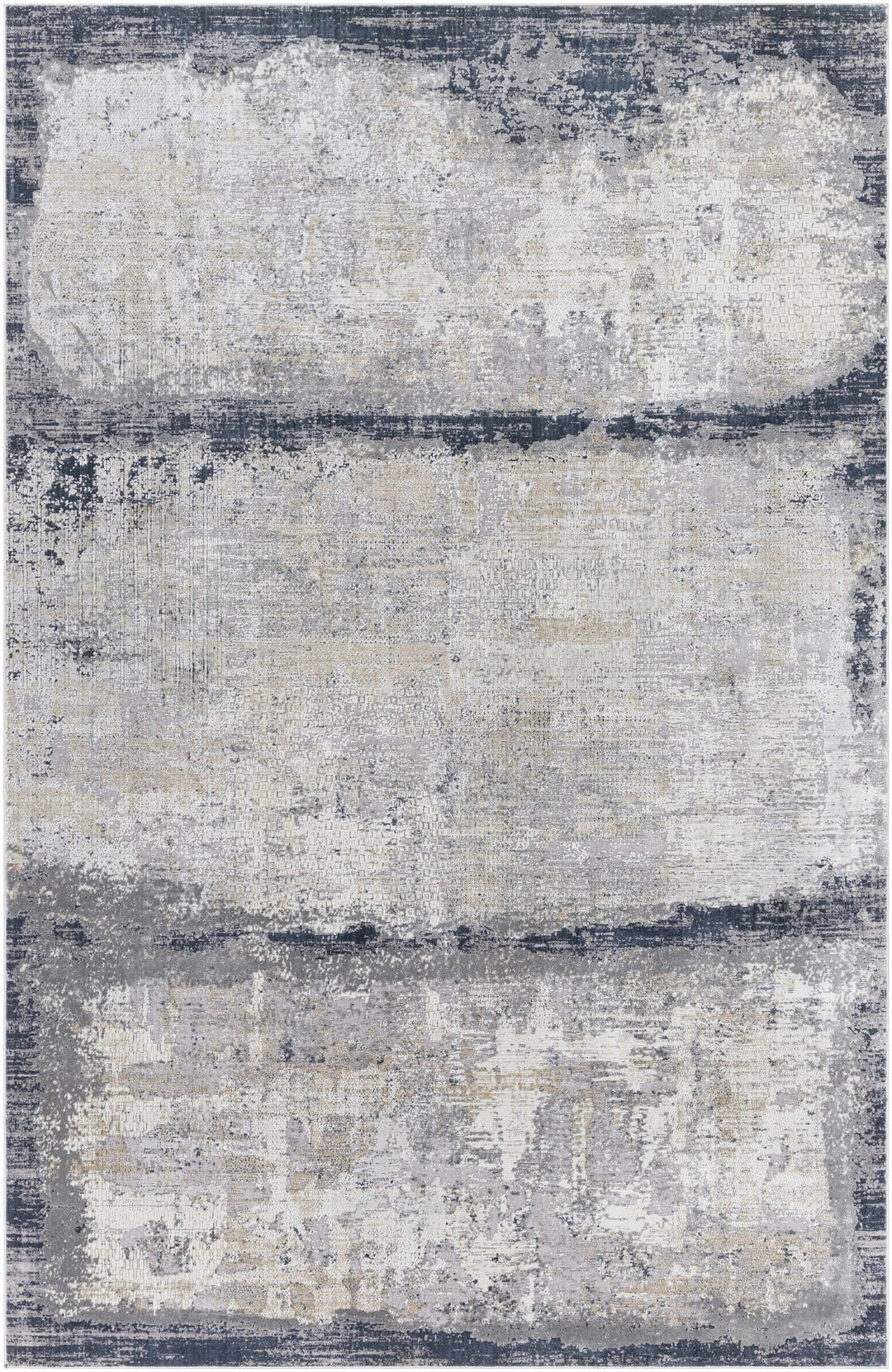 Rainworth Modern Abstract Design Gray And Charcoal Area Rug - The Rug Decor