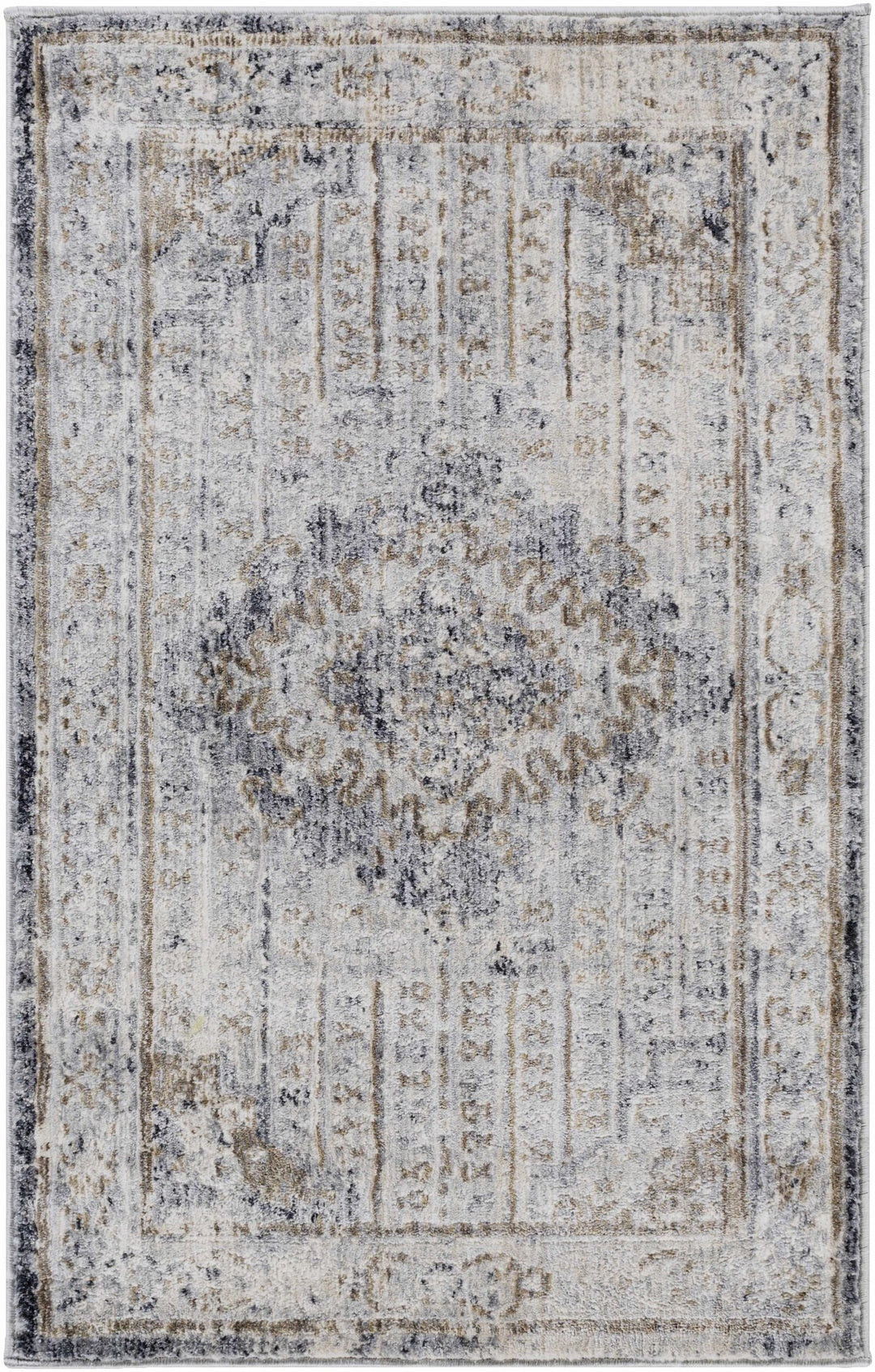 Randalia Traditional Style Gray And Blue Area Rug - The Rug Decor
