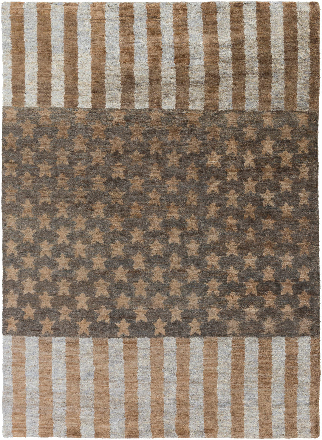 Randleman Brown Modern Style Hand Knotted Area Rug