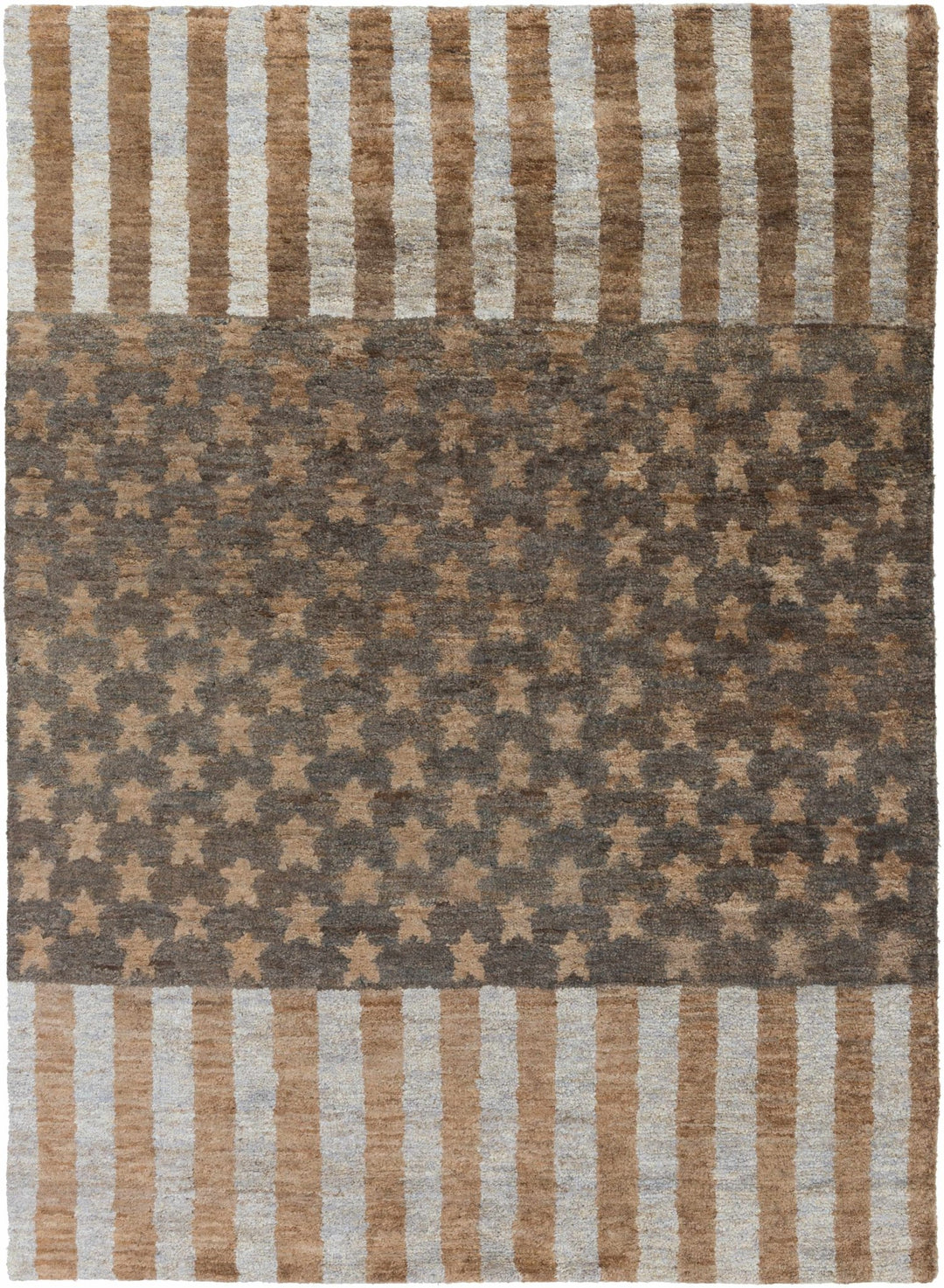 Randleman Brown Modern Style Hand Knotted Area Rug - The Rug Decor