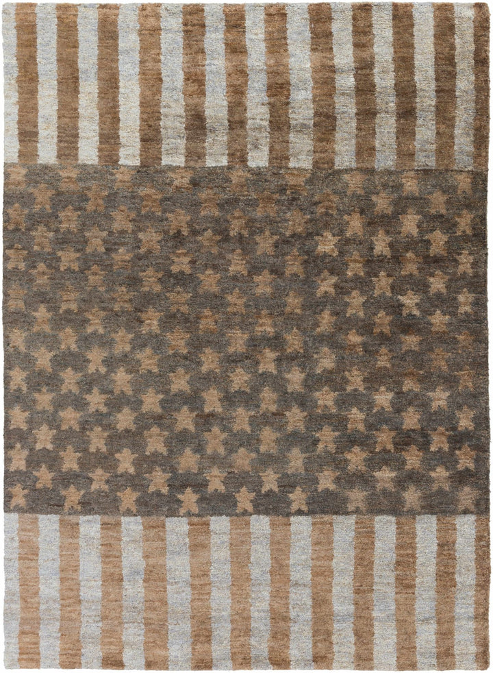 Randleman Brown Modern Style Hand Knotted Area Rug - The Rug Decor