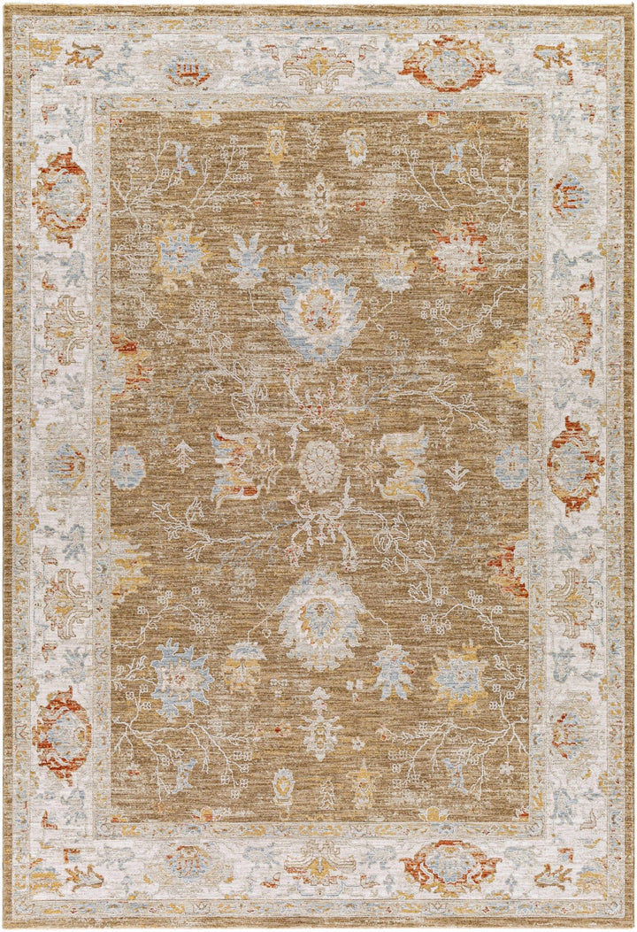 Rangeville Traditional Oushak Design Ivory And Brown Area Rug - The Rug Decor