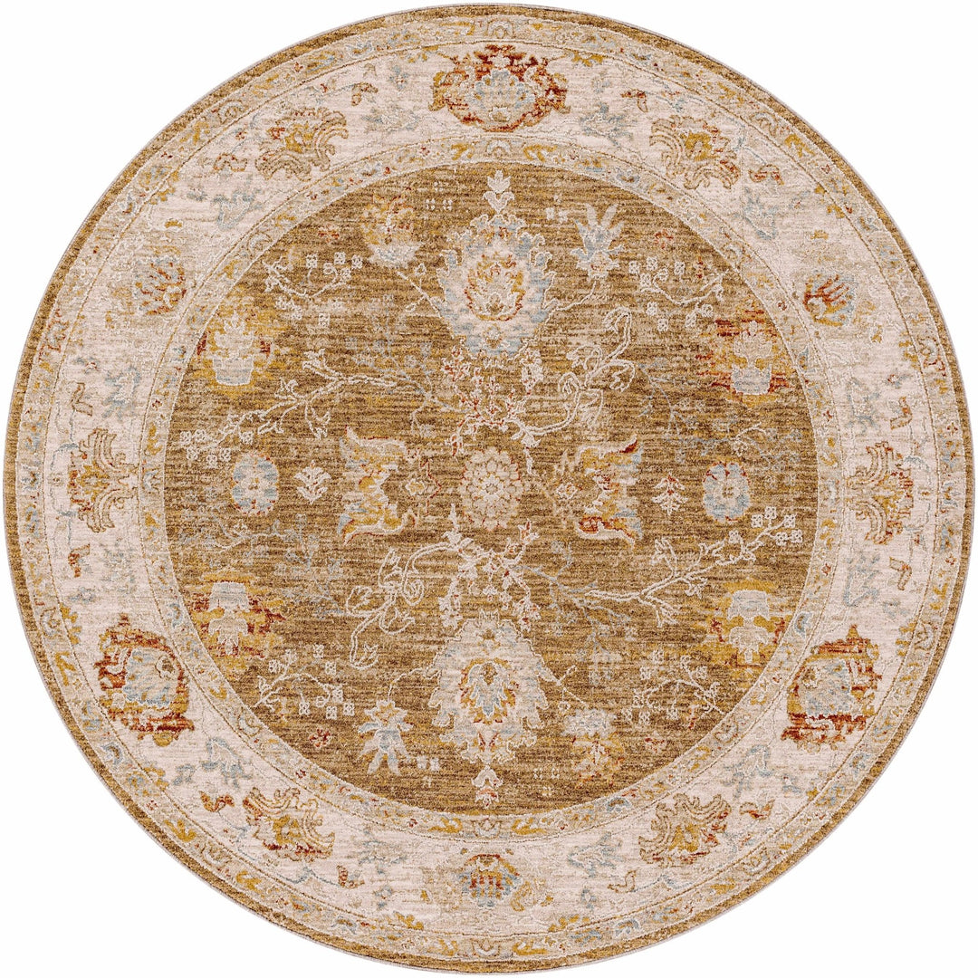 Rangeville Traditional Oushak Design Ivory And Brown Area Rug - The Rug Decor