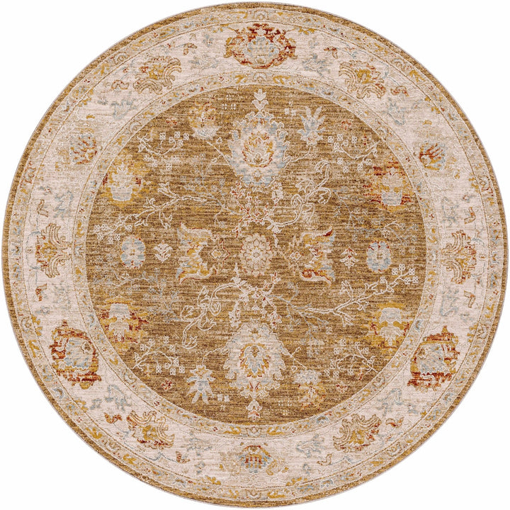 Rangeville Traditional Oushak Design Ivory And Brown Area Rug - The Rug Decor