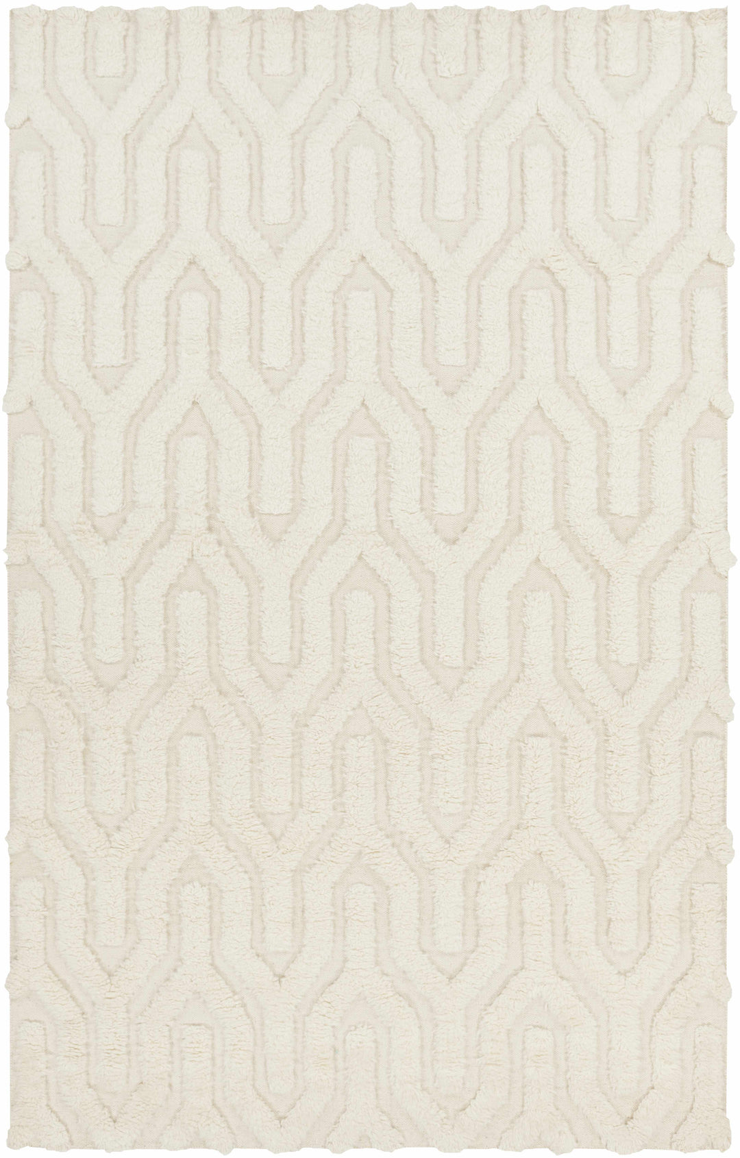 Ransom Contemporary Style Ivory Hand Woven Wool Area Rug