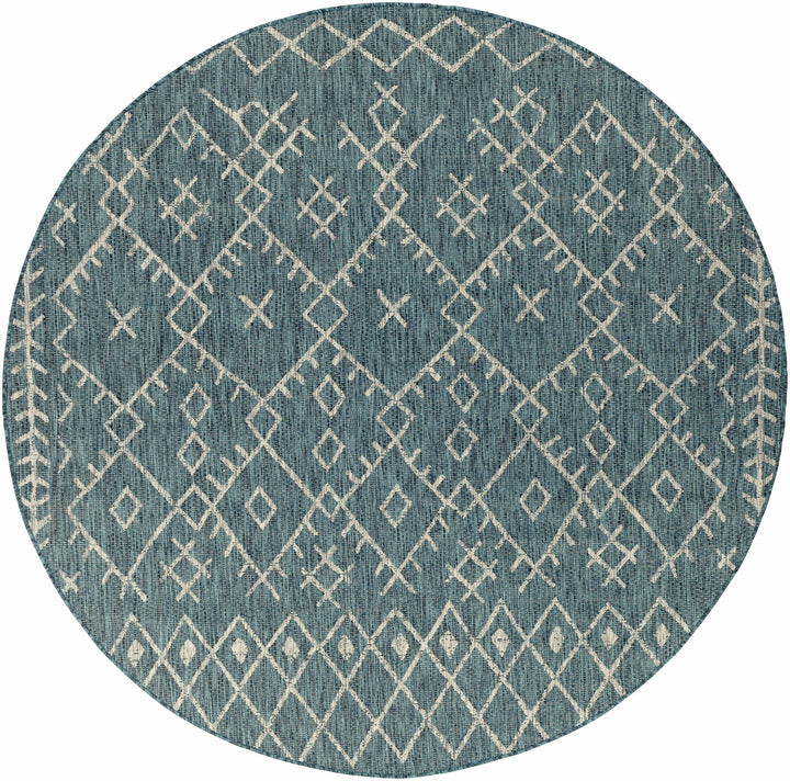 Rapelje Teal And Beige Modern Style Outdoor Area Rug - The Rug Decor