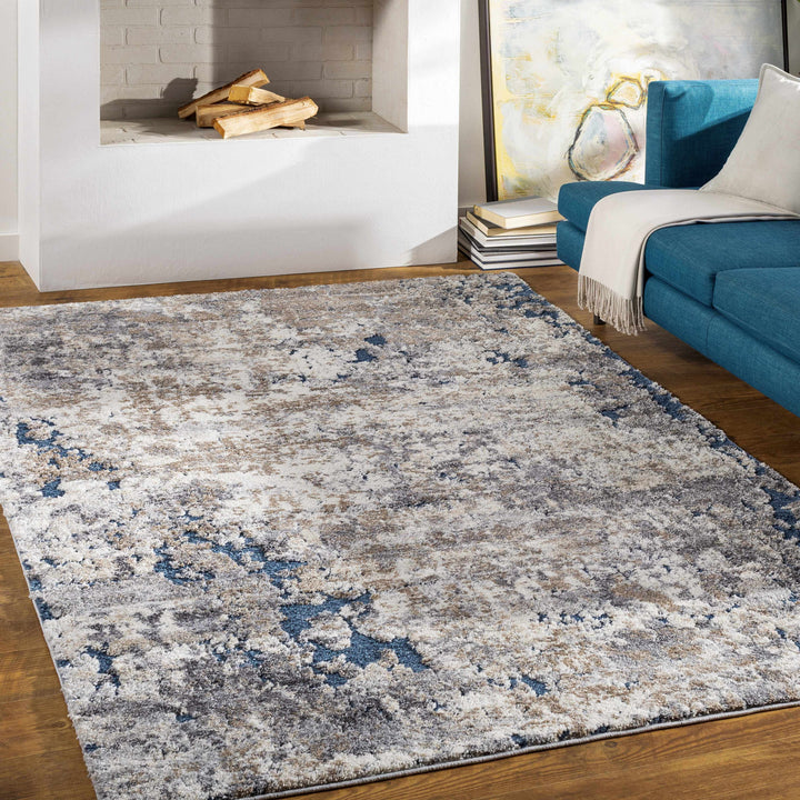 Ratho Gray Modern Abstract Design Area Rug