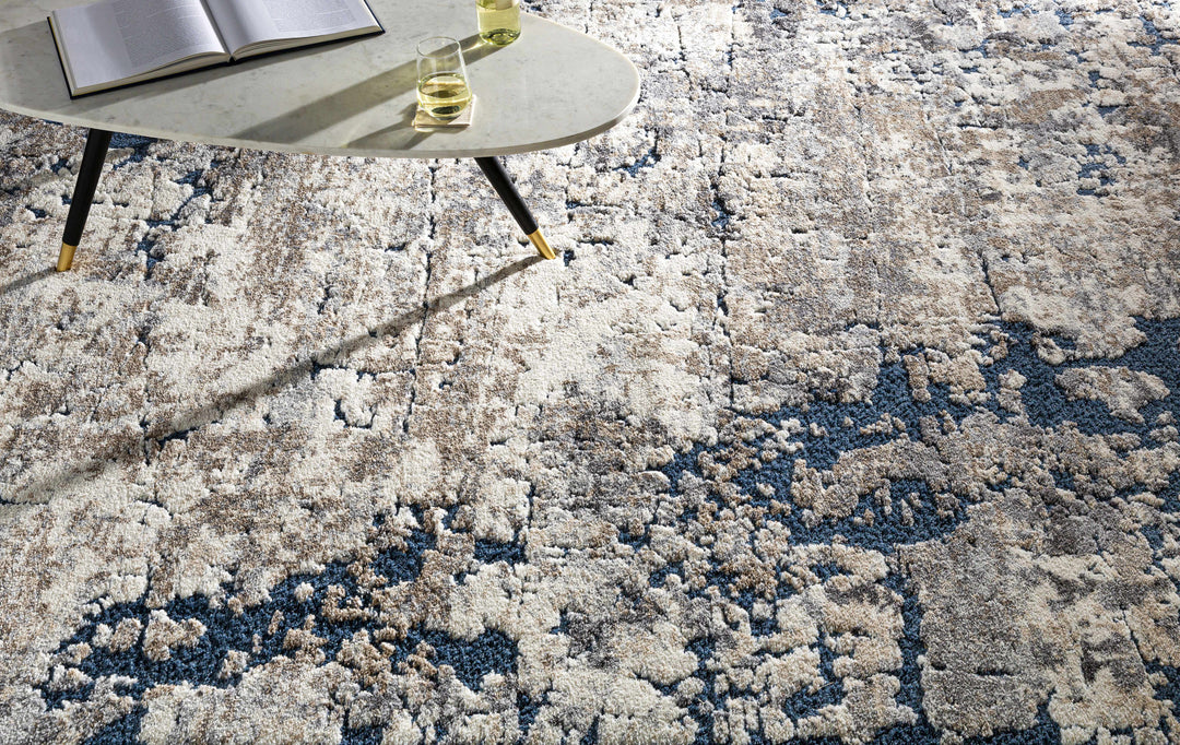 Ratho Gray Modern Abstract Design Area Rug