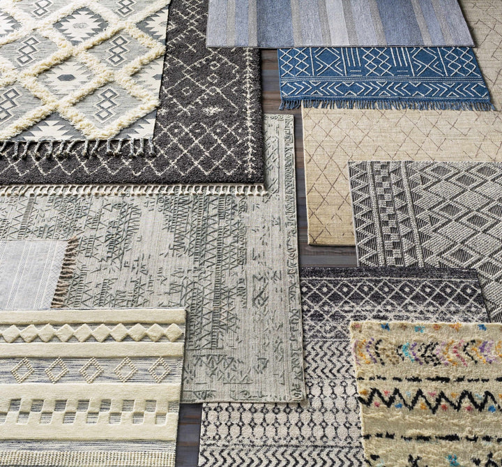 Ravendale Gray And Blue Modern Style Area Rug - The Rug Decor