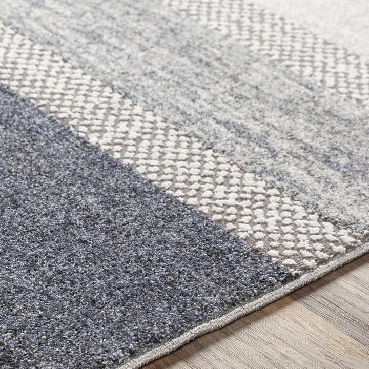 Ravendale Gray And Blue Modern Style Area Rug - The Rug Decor