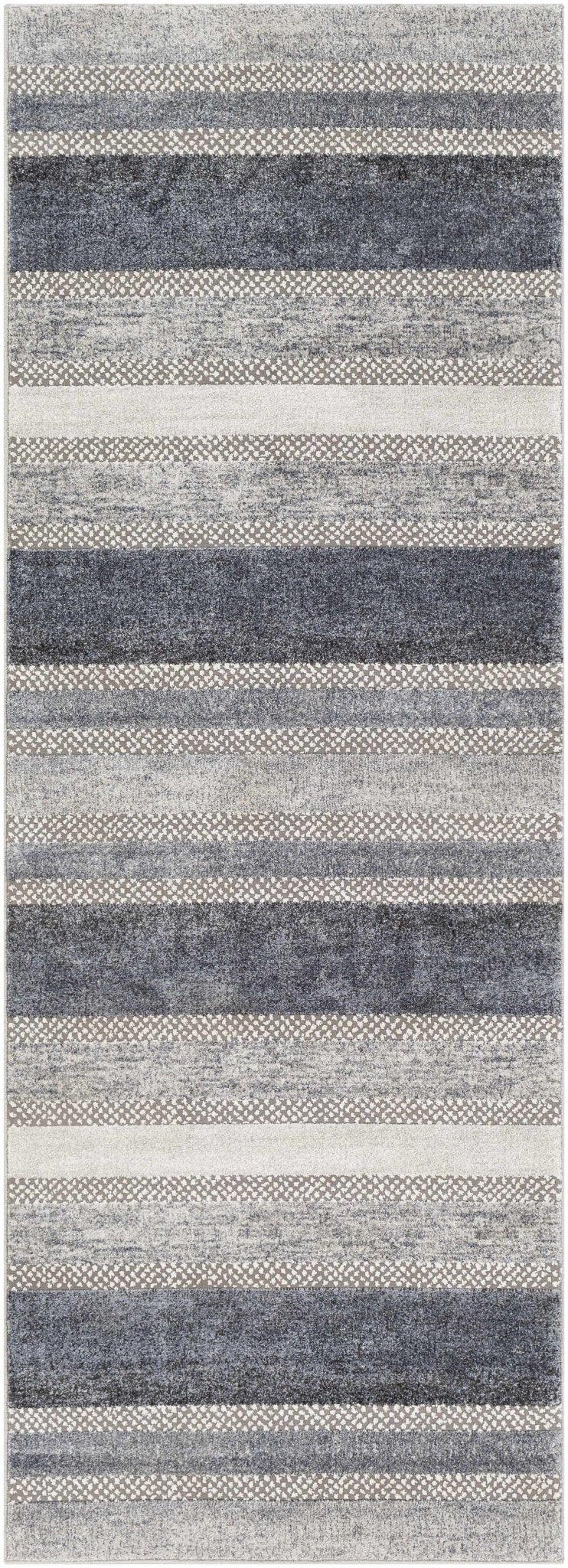 Ravendale Gray And Blue Modern Style Area Rug - The Rug Decor