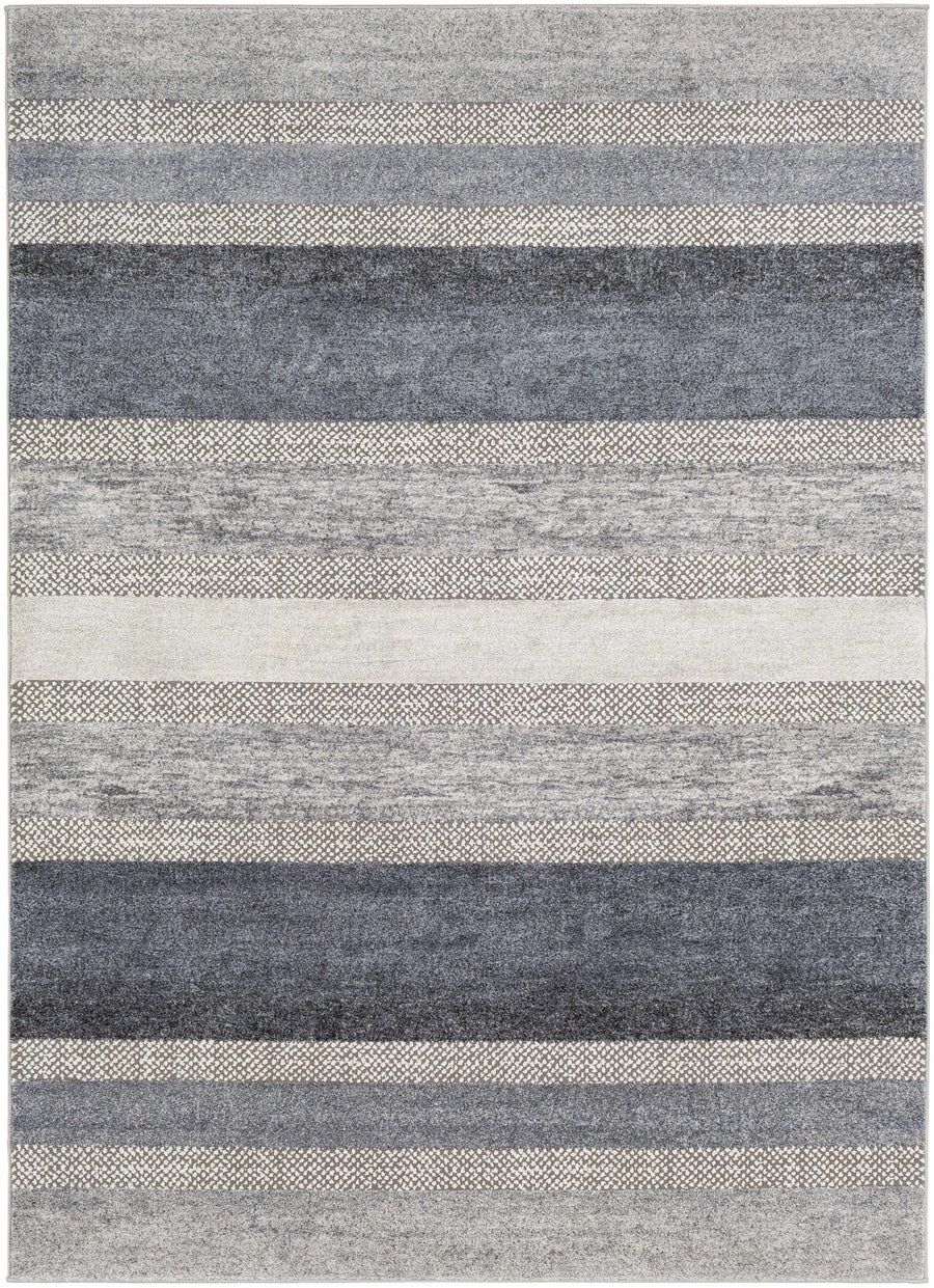 Ravendale Gray And Blue Modern Style Area Rug - The Rug Decor
