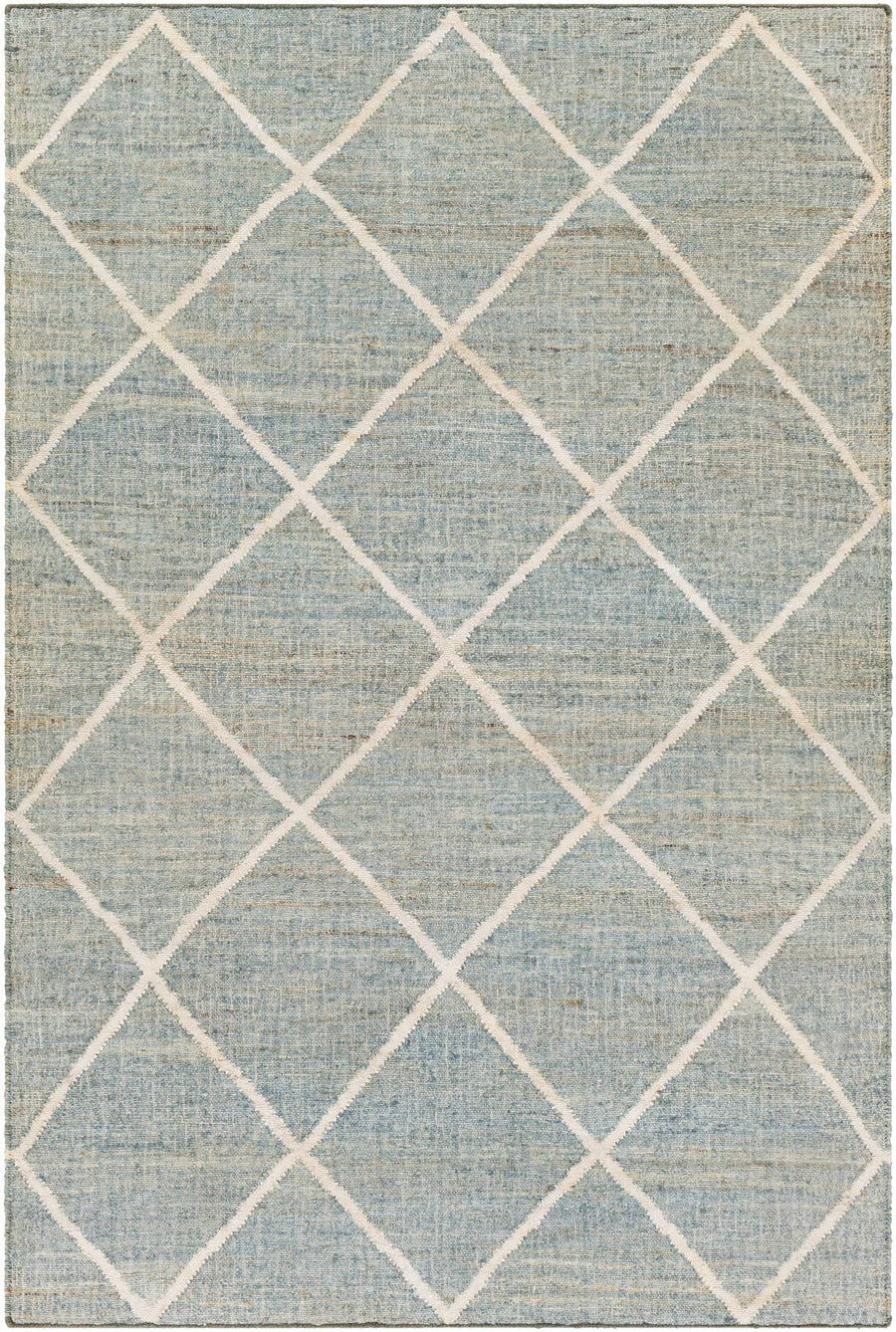Ravenna Blue And Ivory Modern Geometrical Design Area Rug - The Rug Decor