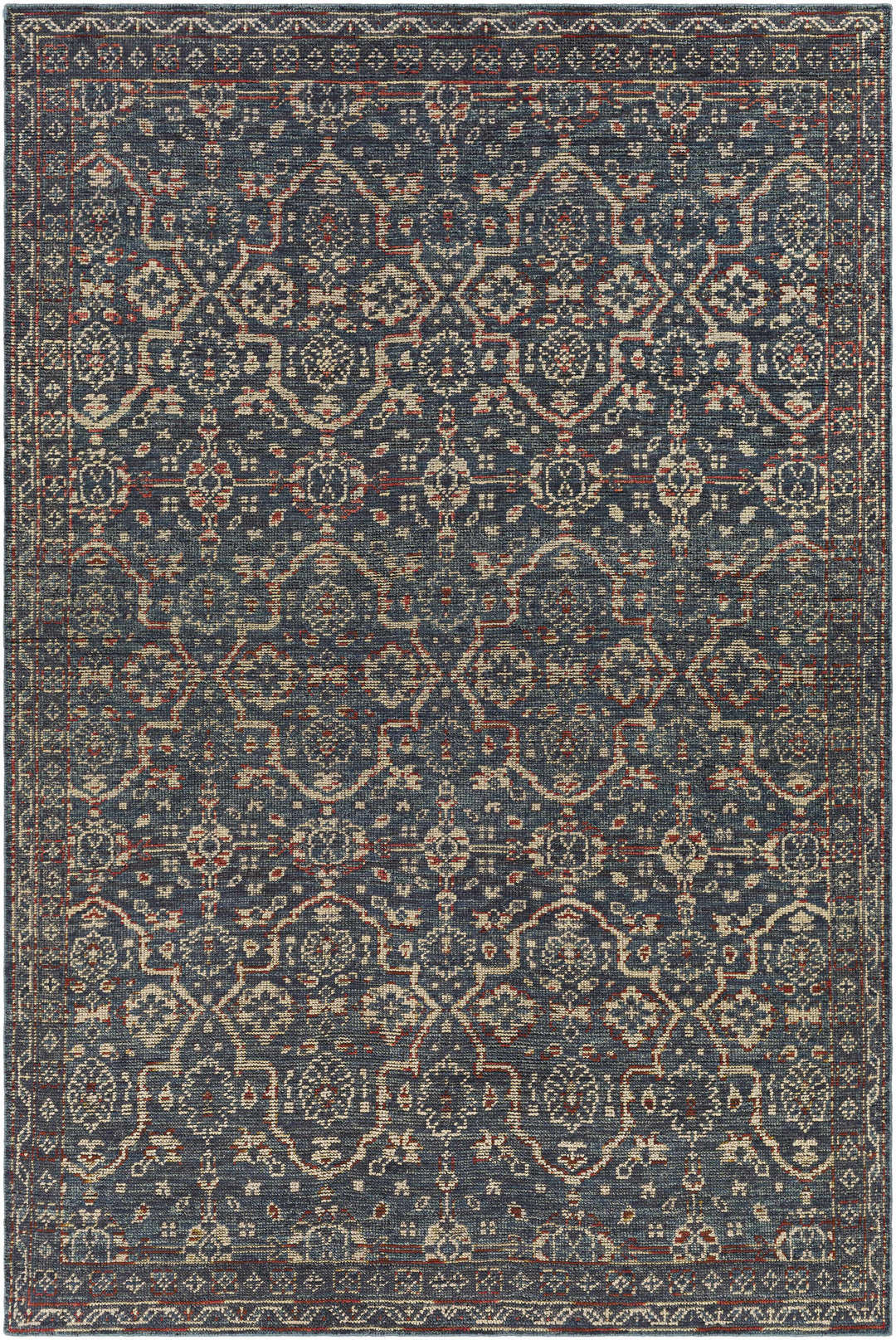 Urbancrest Charcoal And Beige Traditional Style Hand Knotted Area Rug