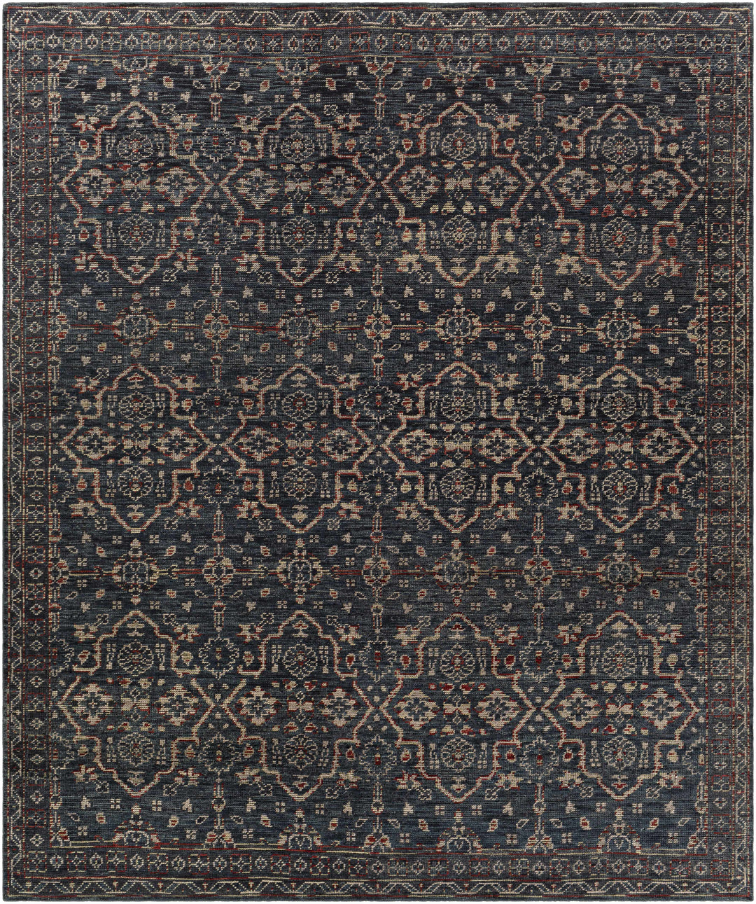 Urbancrest Charcoal And Beige Traditional Style Hand Knotted Area Rug