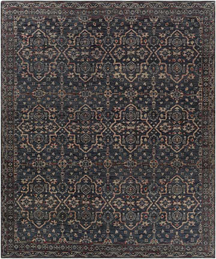 Urbancrest Charcoal And Beige Traditional Style Hand Knotted Area Rug