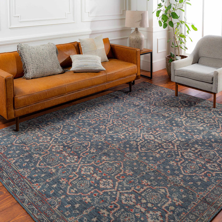 Urbancrest Charcoal And Beige Traditional Style Hand Knotted Area Rug