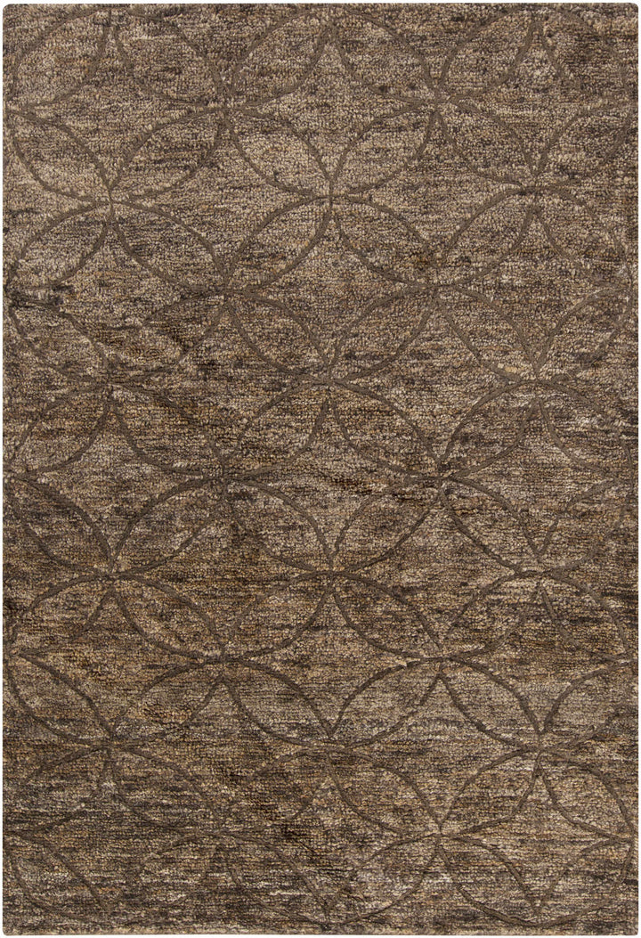 Roberts Modern Style Brown Hand Knotted Area Rug