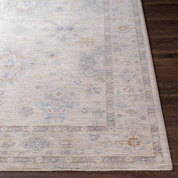 Rochedale Gray Traditional Floral Design Area Rug